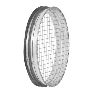 Lindab endebund ESNU 80mm med integreret net og galvaniseret stål, vist i profil med gummitætning.