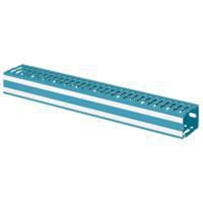 Legrand Lina25 ledningskanal i blå RAL2525 PVC med dimensioner 40x60 mm og hvide striber langs siden.