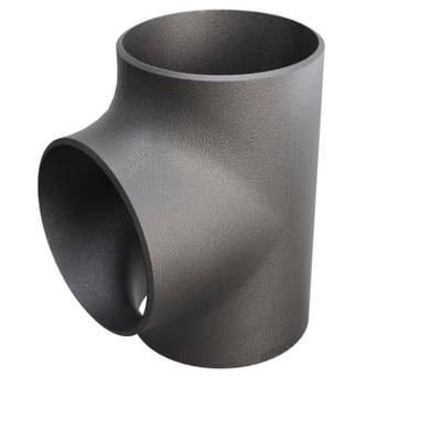 Grå P235GH tee-fitting med dimensionerne 219,1 x 6,3 mm, DIN 2615/EN 10253-2 standard. Passer til industrielle rørinstallationer.