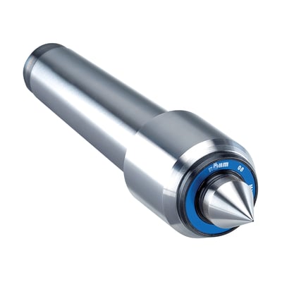 Rørpinol Røhm 600 MK2 med 60 graders spids og blå detaljering, lavet af blankt metal.