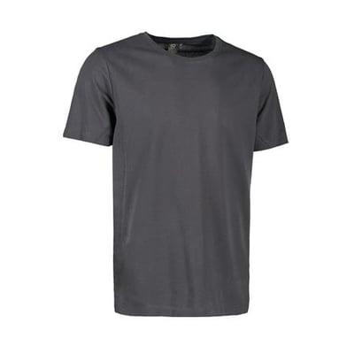 ID Identity T-shirt i silver grey lyocell til herrer, str. 5XL, med rund hals og korte ærmer.