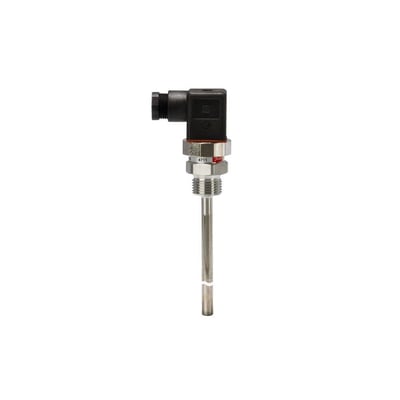 Danfoss MBT 5250 temperaturføler med 200 mm beskyttelsesrør og G 1/2" gevindtilslutning, isoleret på hvid baggrund.