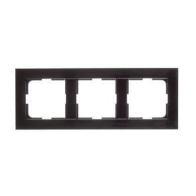 Sort kombiramme til 3 moduler i Elko Plus serien, fremstillet af holdbart materiale.