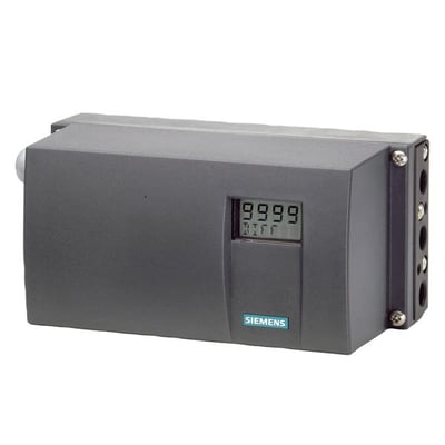 Siemens SIPART PS2 FF intelligent positioner med grå plastikhus, digitalt display og Siemens logo.