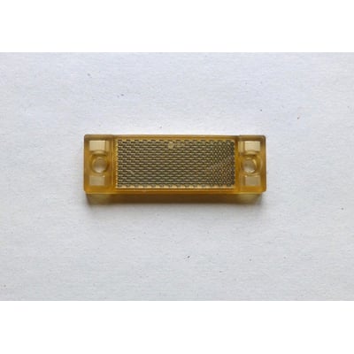 Schneider Electric laserfoto reflektor 40x16mm, Ecolab, med mikrosprismeteknologi og monteringshuller i hver ende.