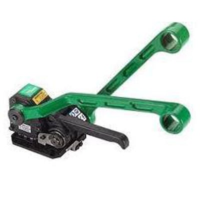 Båndstrammer ST-IMA i grøn og sort, designet til stålbånd i bredderne 13, 16 og 19 mm.