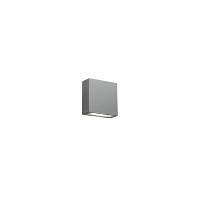Hide-a-lite Pixo S II er et gråt, kantet facadearmatur med en lysåbning, der sender lyset nedad.