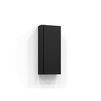 Svedbergs låge til vægskab i sort ask, 70 x 30 x 15 cm, ses forfra med den smalle sidekant synlig.