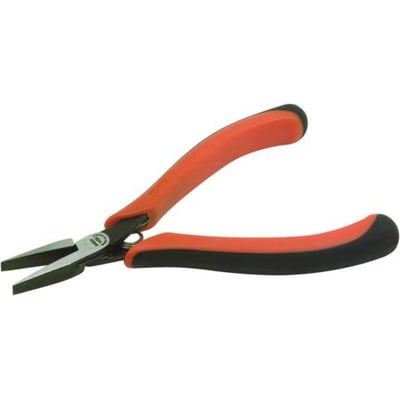 Bahco elektronisk fladtang 4430 med glatte kæber og orange to-komponent ERGO™ håndtag, isoleret på hvid baggrund.