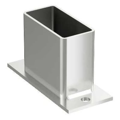 Schneider Electric pendelfæste 24/20FS FZV i varmgalvaniseret stål, vist med bundplade og et monteringshul.