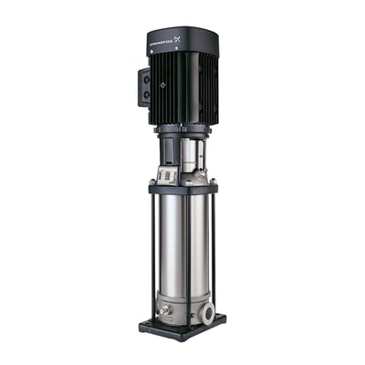 Grundfos SQE 1-110 lodret centrifugal pumpe med 1.15kW motor, 200-240V, i rustfrit stål og sort design.