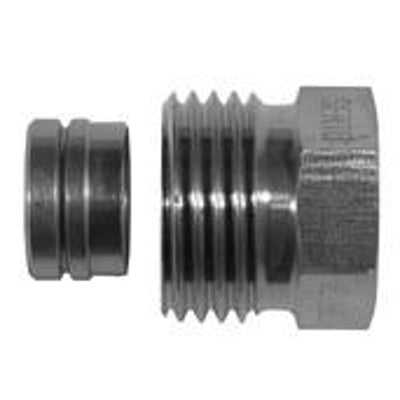 Messing nippel tilslutning SO41001 med 12mm og 1/2" gevind, lavet af CW617N messing.