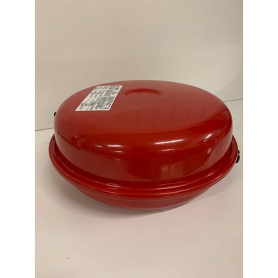 10 liters trykekspansion ERP 320/10 i skinnende rød med en diameter på 320mm og en højde på 131mm.