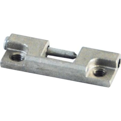 WindowMaster rammebeslag WAB 801 i rustfrit stål, med pasbolt og M5 gevindhuller til kædefastgørelse.