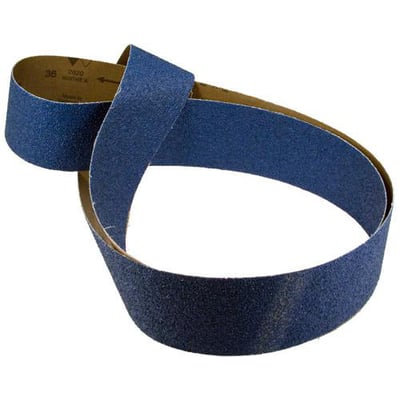 Tyrolit slibebånd 2820, 75x2250 mm med korn 36, fremstillet af lærred med zirkonia aluminiumoxid til bearbejdning af stål.