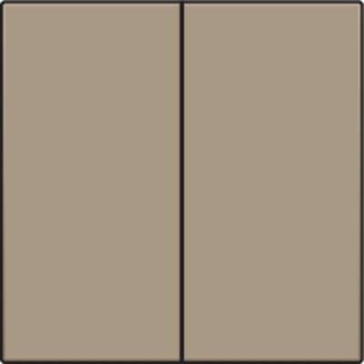 Niko smart 2-tryk tangent i bronze med en mørk ramme, vist fladt på hvid baggrund for detaljeret visning.