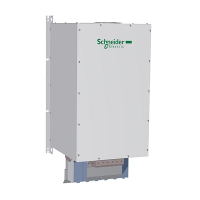 Schneider Electric passivt filter 262A, 400V, 50Hz til frekvensomformere. Filteret har en grå metalkasse med Schneider Electric logo.