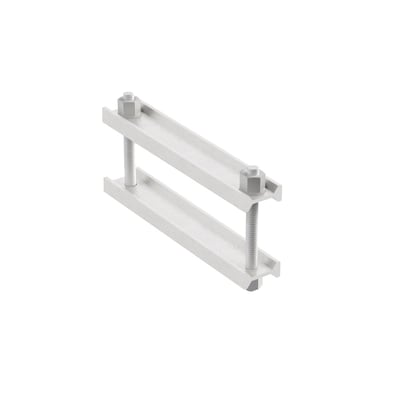 Wibe Mita HD lågklemme CT50, 150 mm, PC1, med to skruer og møtrikker, fremstillet i metal.