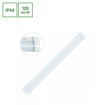 SpectrumLED Aquatica 15W LED væglampe i hvid PC med IP44-klassificering og 120 lm/W.