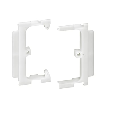 Legrand Stander-uni support, fleksibel, hvid plast, designet til Mosaic produkter og 80mm standerlåg.
