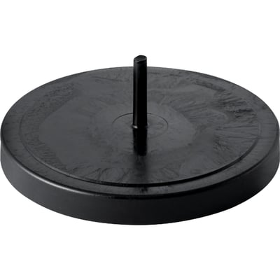 Geberit 110 mm afpropningsstykke i sort PEH-materiale vist med en 3/4 profil på en hvid baggrund, der fremhæver dets ensartede overflade.