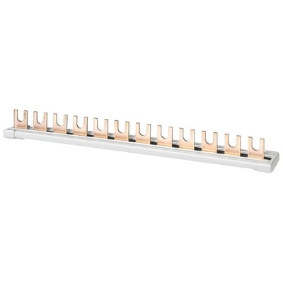 Siemens 5ST2 samleskinne til 1-faset miniatureafbryder, 210 mm lang med 16 mm2 kobberledere.