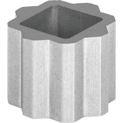 Festo tilslutningsmuffe DARQ-R-A-S22-S16-22, grå adapter med riflet yderside til DFPD og ventilmuffe-tilslutning.