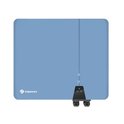 Solplanet 8kW hybrid inverter i trefaset ASW8KH-T3 model med IP66-klassificering, vist på hvid baggrund.