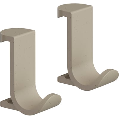 To beige matte hansgrohe kroge, hver måler 39x18x32 mm, vist isoleret på hvid baggrund.