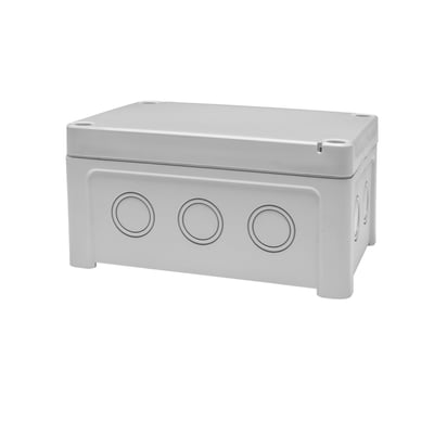 Fibox Tempo kasse TPCM131007 i lys grå PC plast med gråt dæksel, måler 130x95x65 mm.