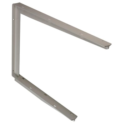 PN Beslag dobbelt hyldeknægt i hvid pulverlakeret stål, 440x550/450mm, med beslag til over- og underbord.