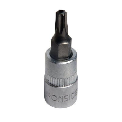 Ironside top til udvendig Torx T20 med 1/4-tommers tilslutning og 37 mm længde, vist med profilen øverst.