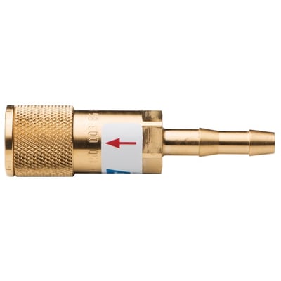 Aga lynkobling hun med slangestuds i messing, designet til 5,0 mm acetylenslanger til brændegas.