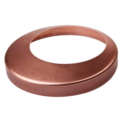 Plastmo brøndkrave i kobber med en diameter på 90/150 mm, vist på en hvid baggrund.