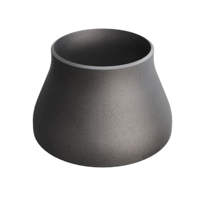 Konisk reduktion af P235GH stål med mål 323,9/7,1x219,1/6,3 på hvid baggrund.