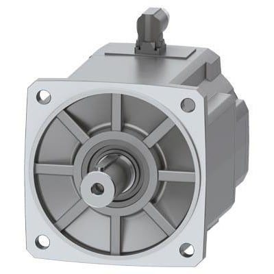 Siemens Simotics S-1FK2 CT servomotor med 30 Nm moment og IP65 beskyttelse, vist forfra med aksel.