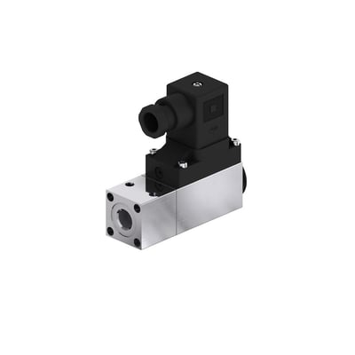Kompakt Danfoss MBC 5100 blokpressostat med indstillingsområde 1-10 bar, G 1/4 tryktilslutning, vist på ren hvid baggrund.