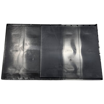 GreenMax TRG45 rodguidepanel i sort plast med dimensionerne 450 x 480-850 x 2 mm og en 90-graders vinkel.