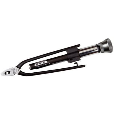 Detaljeret billede af Bahco wire twister plier, der viser den polerede hoved, rustbeskyttelse og omskifter til højre/venstre snoning.