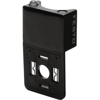 Festo indikatorindsats MCL-230AC i sort plast med mærket 'FESTO' trykt på siden, vist på hvid baggrund.