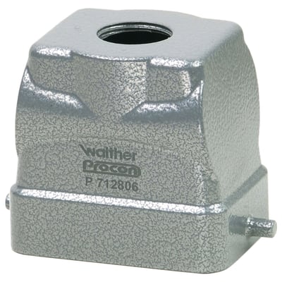 Procon stikhus B6 i pulverlakeret aluminium med en langsgående låsebøjle og M20 forskruning.