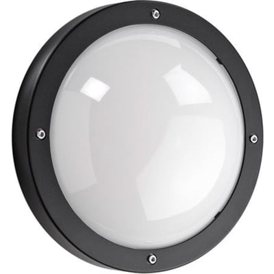 SG Armaturen Vægarmatur Primo 1100 LED i sort med hvid lysende diffusor, vist fra en let vinkel på en mørk baggrund.