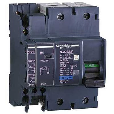 Schneider Electric underspændingsspole til Vigi NG125 LMA afbryder med 230-240VAC mærkning.