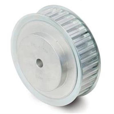 Tandremskive T5 i aluminium med 24 tænder og 25 mm rembredde, designet til udboring og PU tandremme.