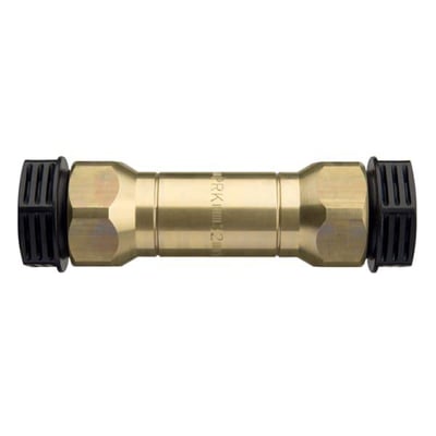 IMI Ta Prk reparationsmuffe, 50 mm x 2", A-metal med sorte koblinger, vist horisontalt.