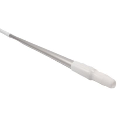 Roliba hvidt aluminiumsskaft med gevind og hvidt plastbelagt håndgreb, 1500 x 32 mm, velegnet til gulvskrabere.