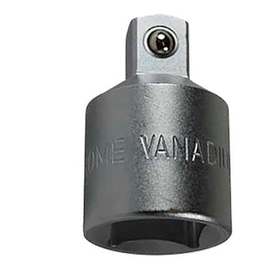 Tecos adapter med indvendigt 3/8" og udvendigt 1/4" gevind i krom vanadium materiale.