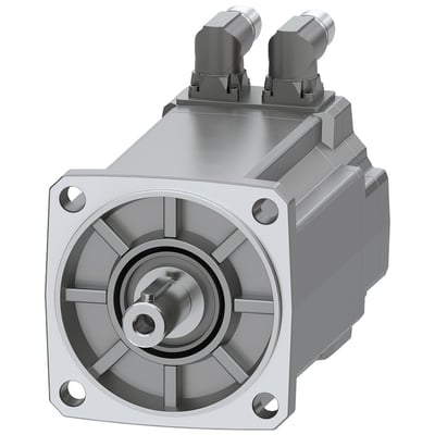 Siemens Simotics S-1FK2 HD servomotor med 5 Nm moment og 1,45 kW effekt, fremstillet i metal og med tilslutningsstik.