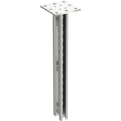 Schneider Electric loftpendel 20F-1000 FZV, 1000mm lang og varmgalvaniseret, med firkantet monteringsplade og perforeret skinne.
