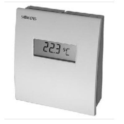 Siemens QAA2061D rumføler med display, der viser 22.3 grader Celsius, hvid firkantet enhed.